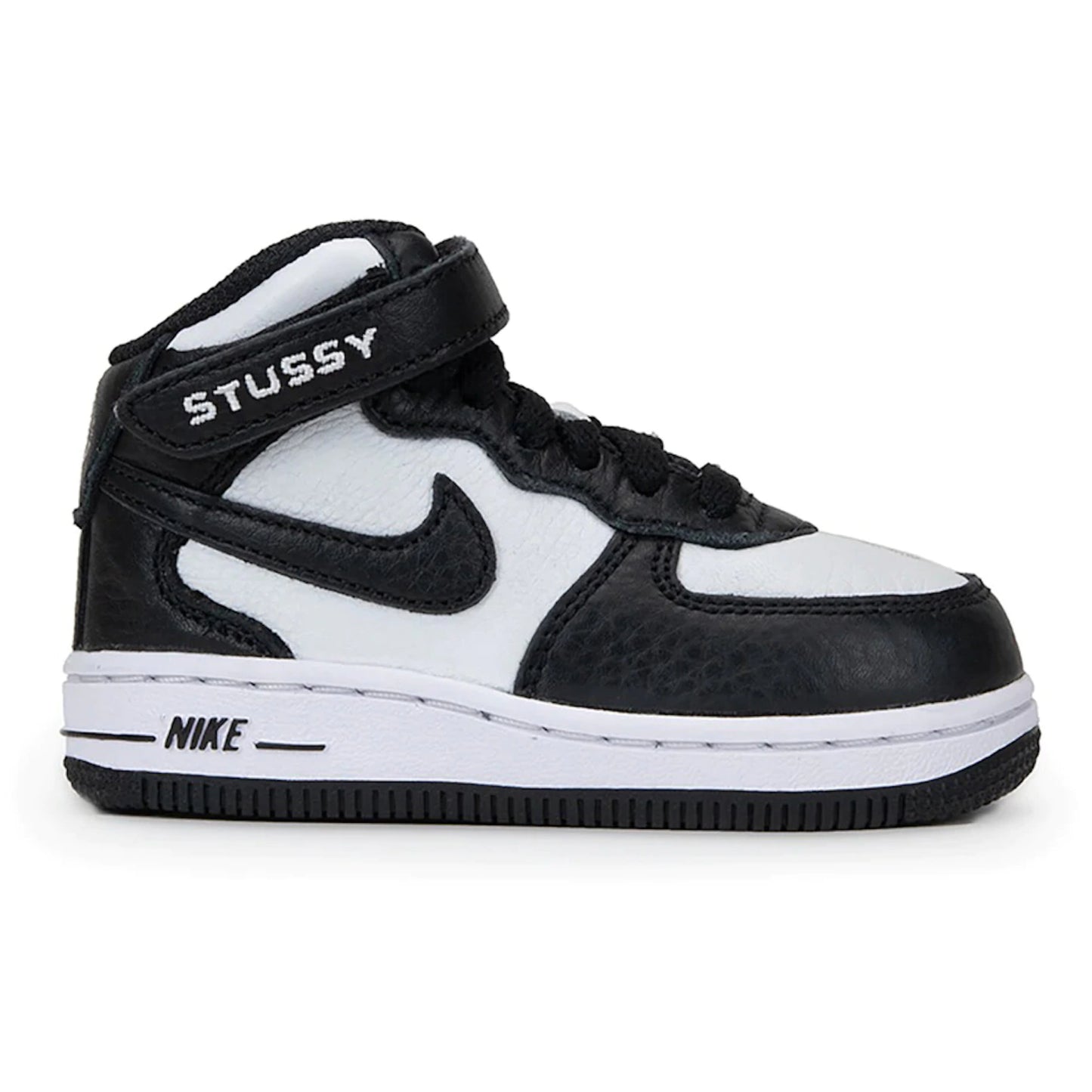 Nike Air Force 1 Mid Stussy 'Light Bone Black' | DN4160-002 | Toddler | NO BOX LID